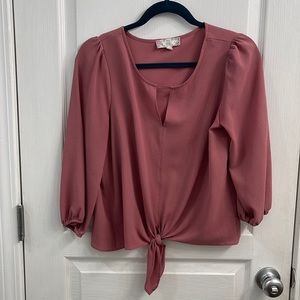 Pink Rose blouse size Medium